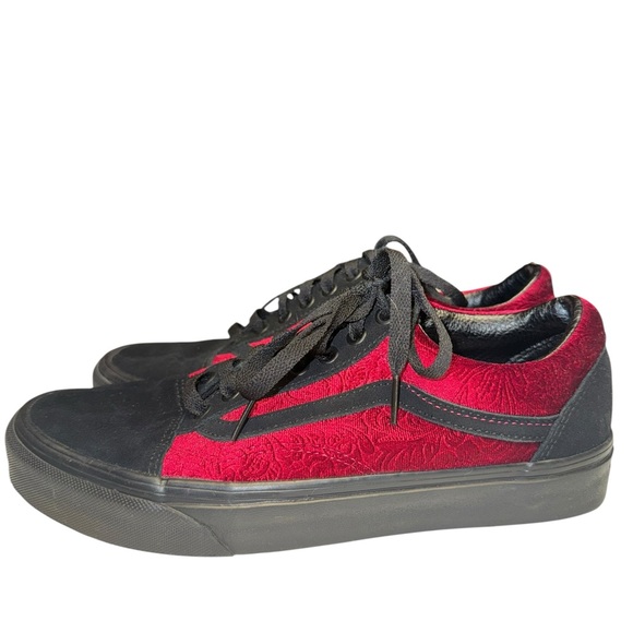 Vans Shoes - Vans Black and Red Velvet Women's Athletic Shoes